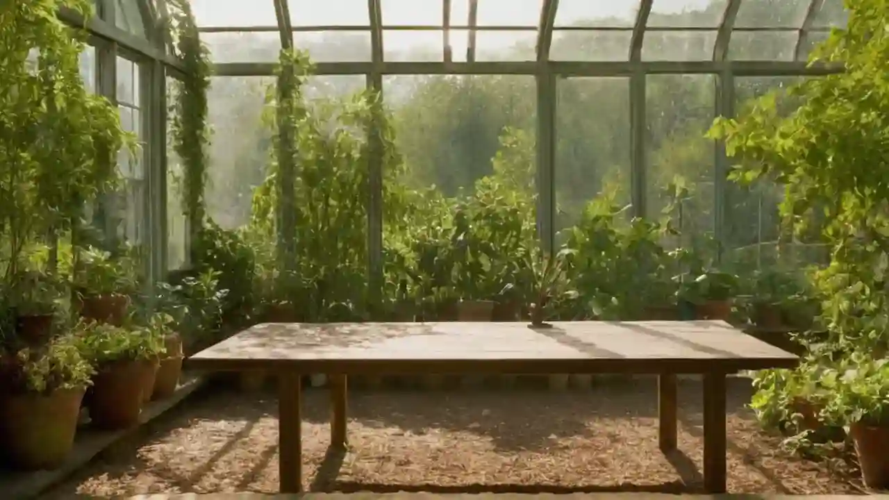 Green huerta, luz, calma y sombra