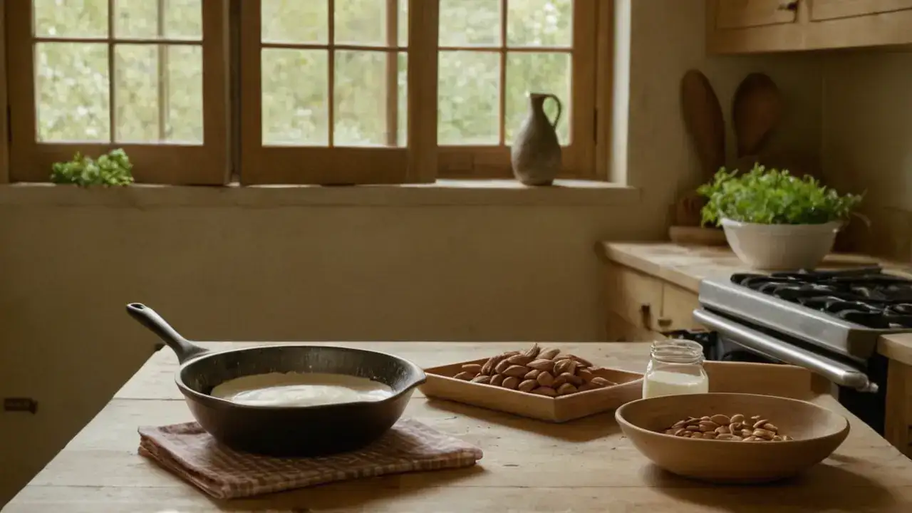 Sol cálido, cocina tranquila y hogareña