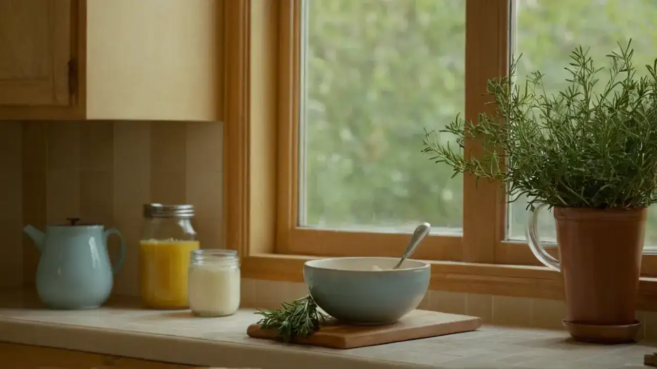 Luz matutina, cocina tranquila y serena