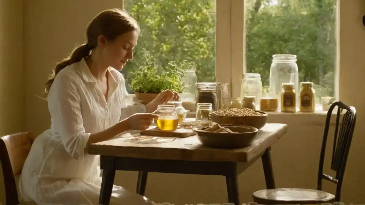 Luz cálida pinta una escena hogareña