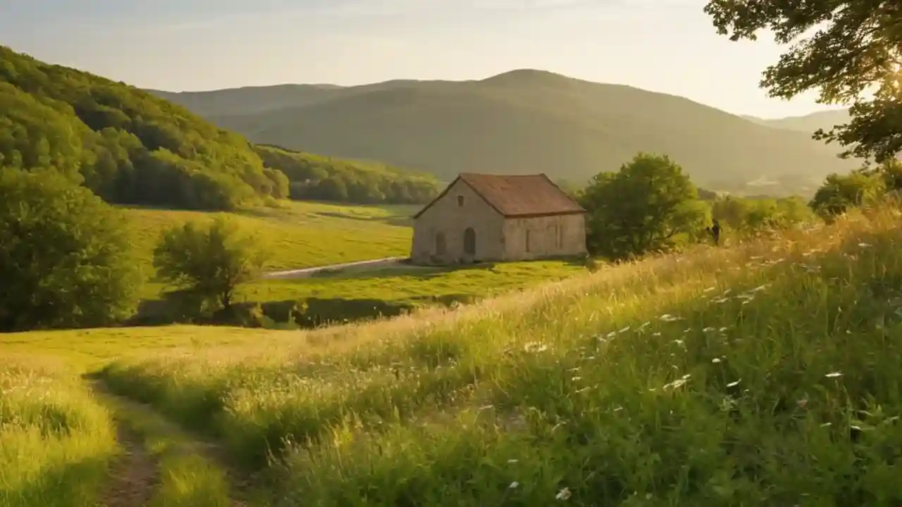 Tranquilidad, sol y campo en calma