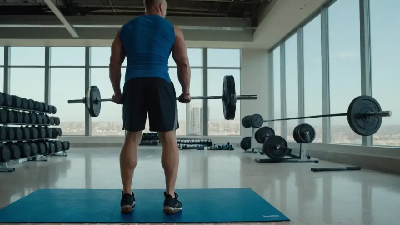 Gimnasio iluminado: ejercicio, concentración y movimiento